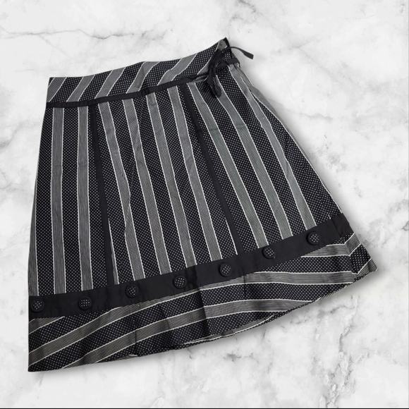 Anthropologie Dresses & Skirts - Vintage Y2K Anthropologie Coquette Midi Skirt Bow Detail Size 10 Black Feminine